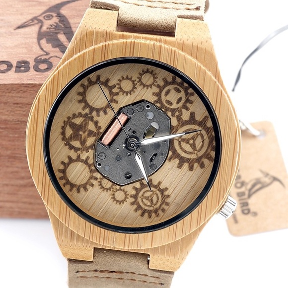 "Georgie" Gearwheel Dial Bamboo Quartz - Picture 6 of 7